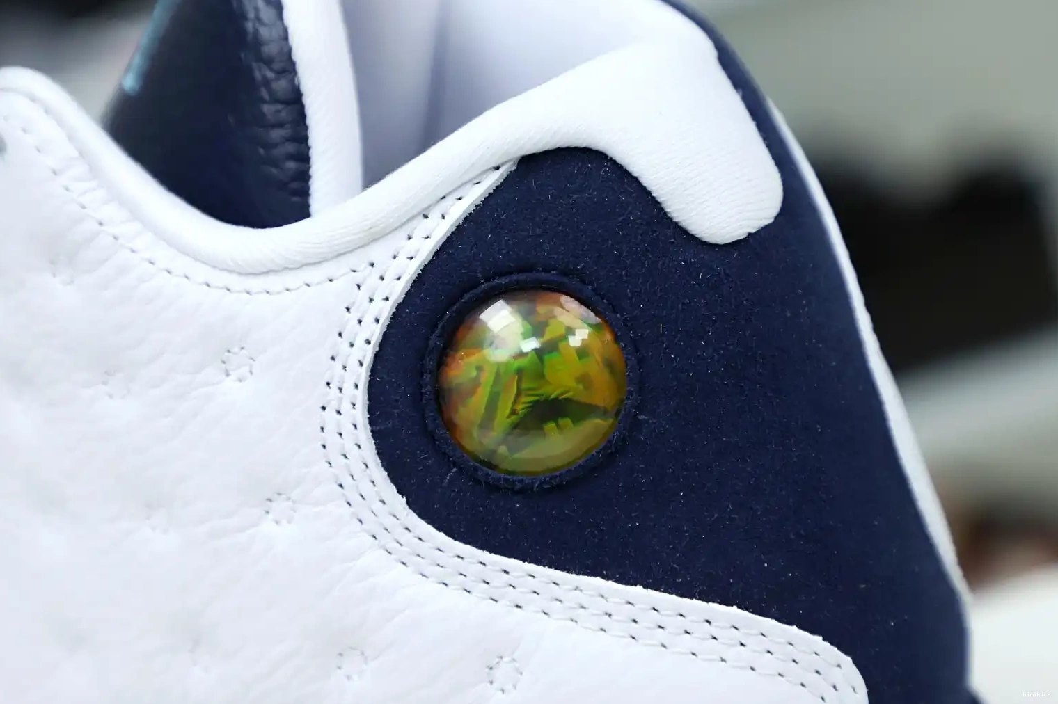13 Kimikick OBSIDIAN AIR RETRO BLUE JORDAN WHITE 414571-144 POWDER 0620